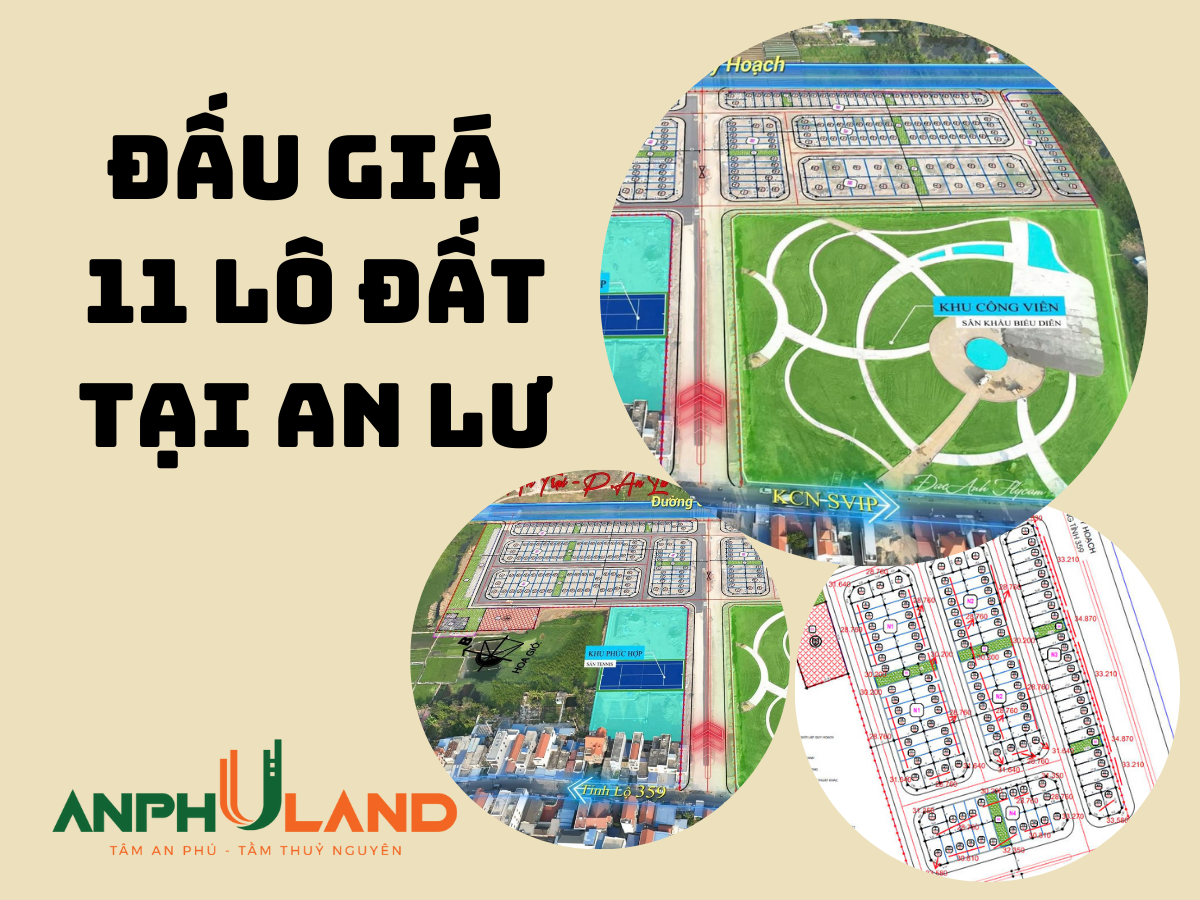 Thông báo đấu giá 11 lô đất tại TDP An Trại, phường An Lư, TP Thuỷ Nguyên, TP Hải Phòng